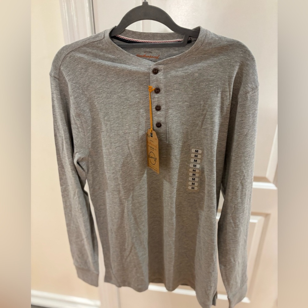 Weatherproof Light Gray Long Sleeve Henley